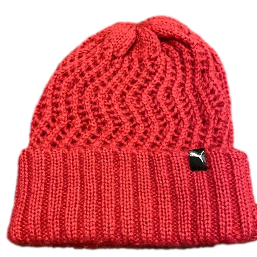 Puma pink winter beanie.